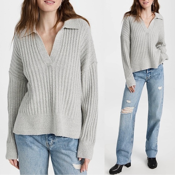 pistola Sweaters - Pistola Zoe Relaxed Polo Sweater